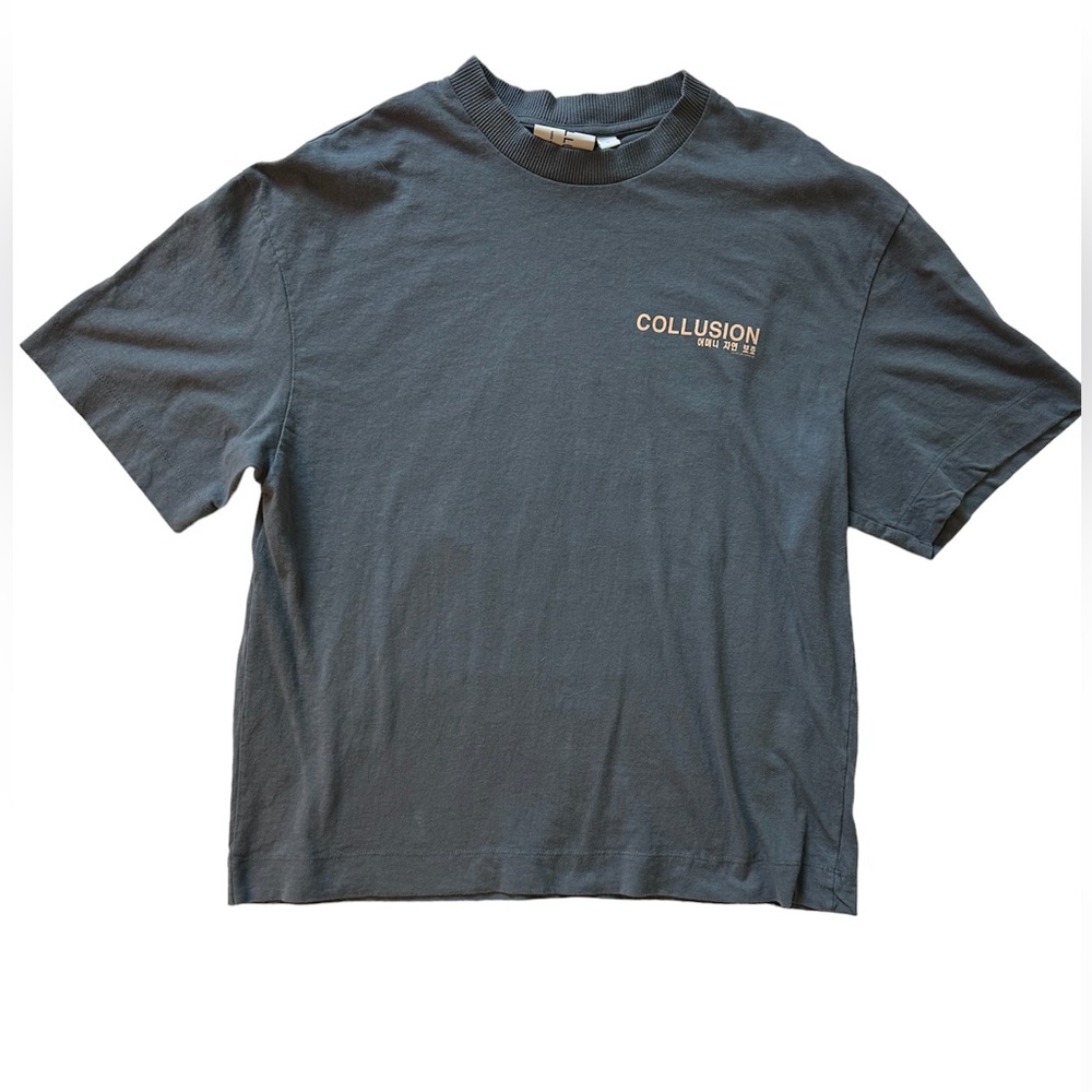 ASOS (COLLUSION) Unisex Oversized Print Tshirt in Blue